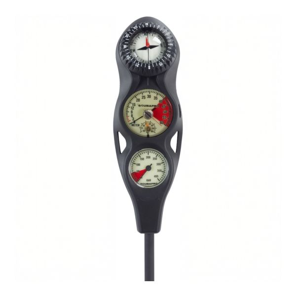 Scubapro 3-Gauge In-line Dive Console w/ FS-1.5 Compass