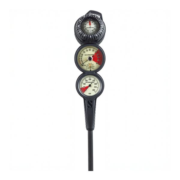 Scubapro 3-Gauge In-line Dive Console w/ FS-2 Compass